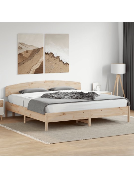 Sänky ilman patjaa 200x200 cm täysi mänty