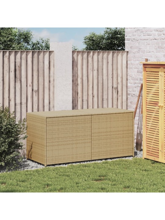 Puutarhan säilytyslaatikko beige sekoitus 283 l polyrottinki