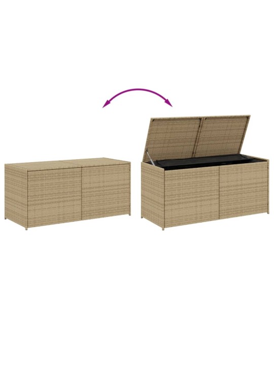 Puutarhan säilytyslaatikko beige sekoitus 283 l polyrottinki