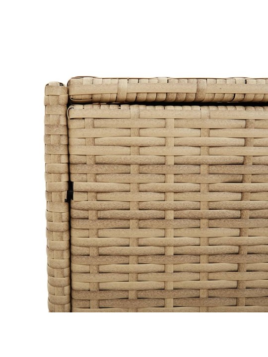 Puutarhan säilytyslaatikko beige sekoitus 283 l polyrottinki