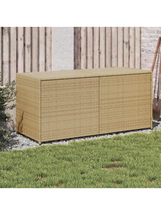 Puutarhan säilytyslaatikko beige sekoitus 283 l polyrottinki
