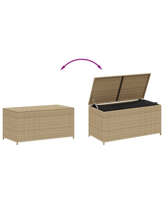 Puutarhan säilytyslaatikko beige sekoitus 190 l polyrottinki
