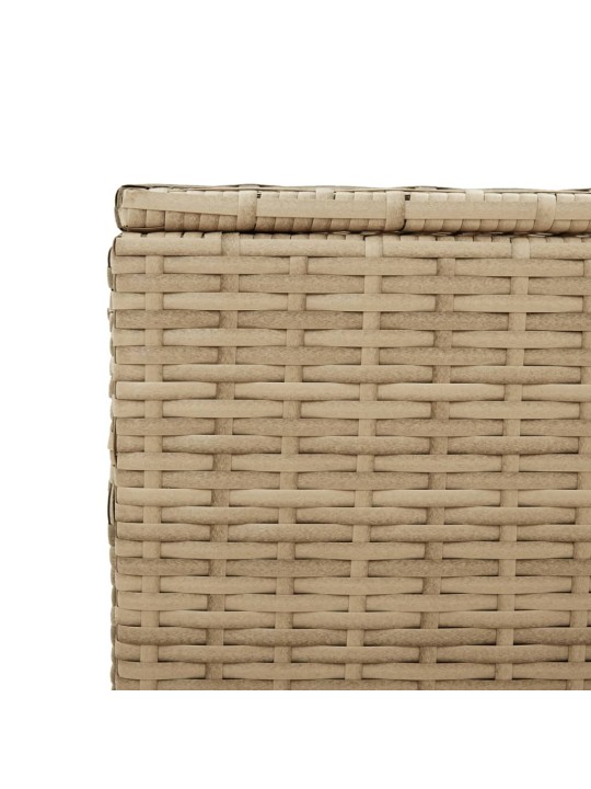 Puutarhan säilytyslaatikko beige sekoitus 190 l polyrottinki