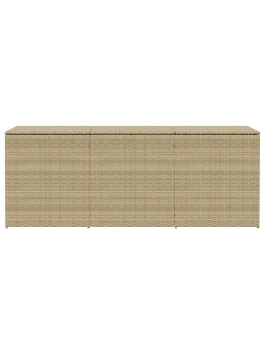 Puutarhan säilytyslaatikko beige sekoitus 984 l polyrottinki