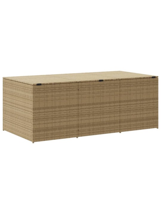 Puutarhan säilytyslaatikko beige sekoitus 984 l polyrottinki