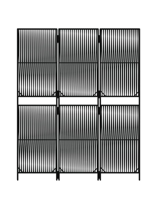 Tilanjakaja 3 paneelia musta polyrottinki