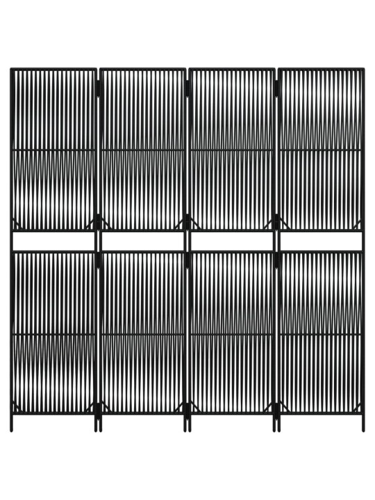 Tilanjakaja 4 paneelia musta polyrottinki