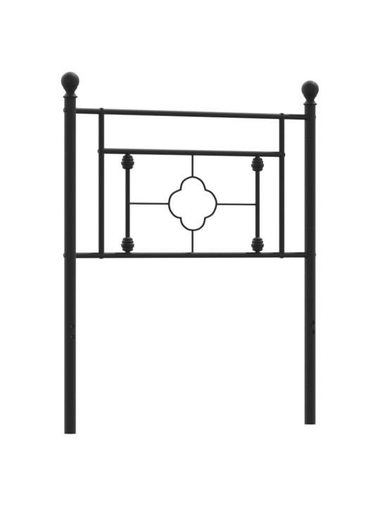 Metallinen sängynpääty musta 75 cm