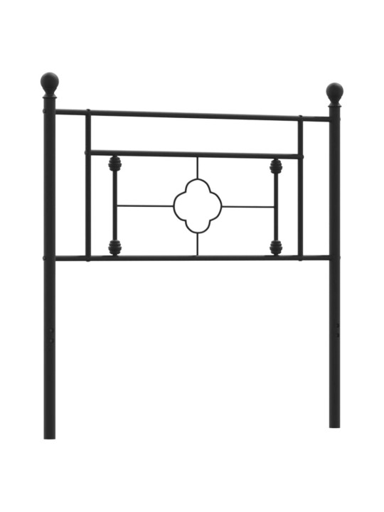 Metallinen sängynpääty musta 90 cm