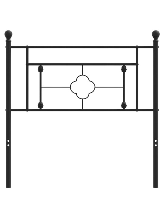 Metallinen sängynpääty musta 90 cm