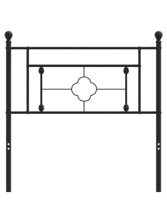 Metallinen sängynpääty musta 100 cm