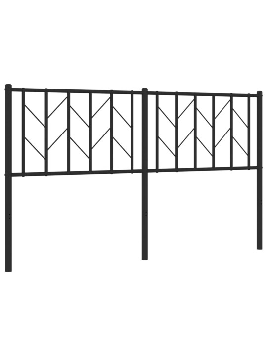 Metallinen sängynpääty musta 150 cm