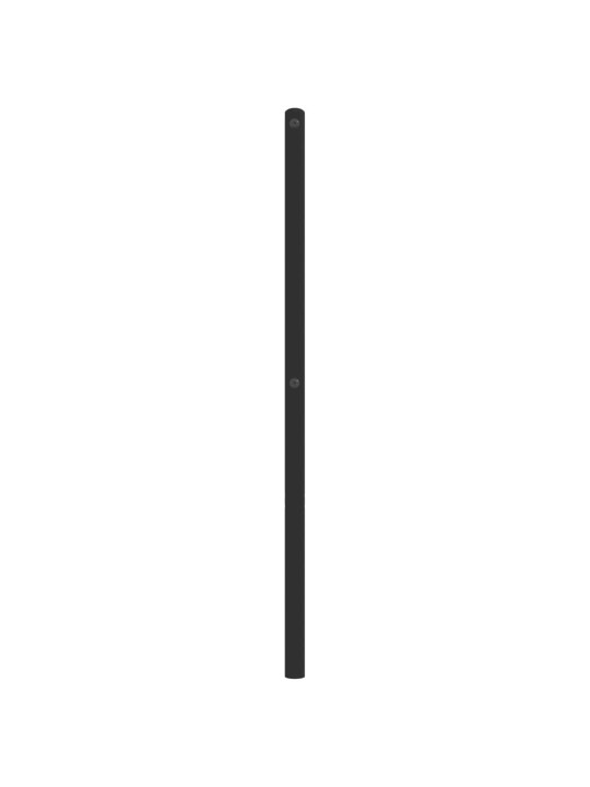 Metallinen sängynpääty musta 150 cm