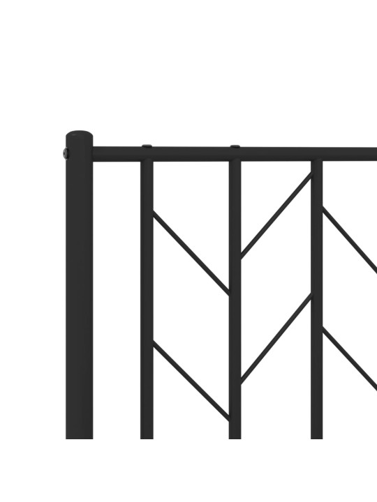 Metallinen sängynpääty musta 150 cm