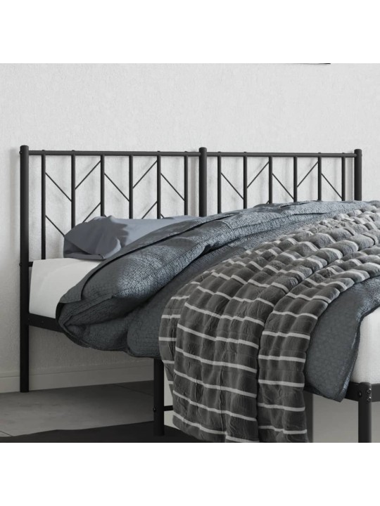 Metallinen sängynpääty musta 150 cm