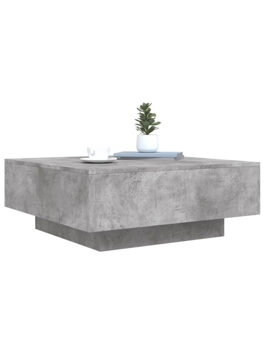 Sohvapöytä betoninharmaa 80x80x31 cm lastulevy
