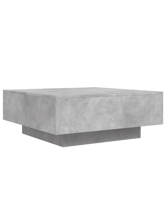 Sohvapöytä betoninharmaa 80x80x31 cm lastulevy