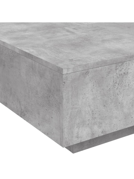 Sohvapöytä betoninharmaa 80x80x31 cm lastulevy
