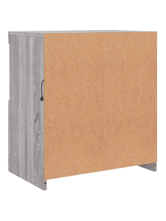 Senkki led-valoilla harmaa sonoma 60,5x37x67 cm
