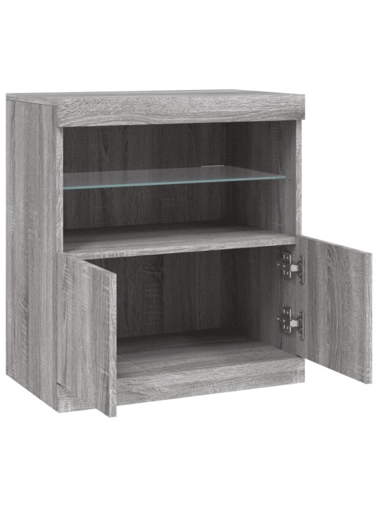 Senkki led-valoilla harmaa sonoma 60x37x67 cm