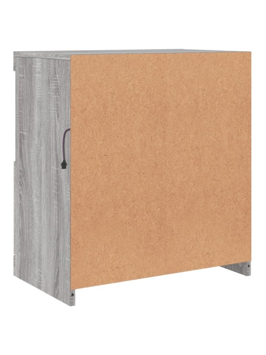 Senkki led-valoilla harmaa sonoma 60x37x67 cm