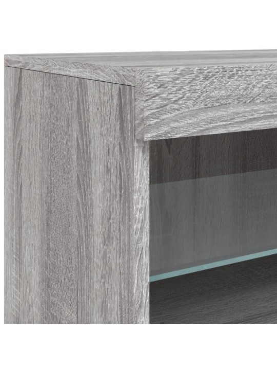 Senkki led-valoilla harmaa sonoma 60x37x67 cm