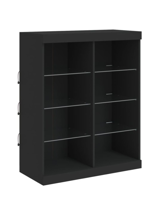 Senkki led-valoilla musta 81x37x100 cm