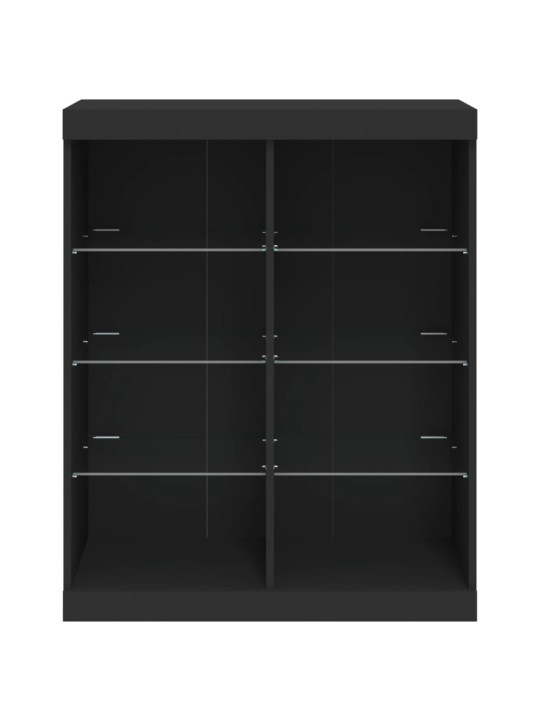 Senkki led-valoilla musta 81x37x100 cm