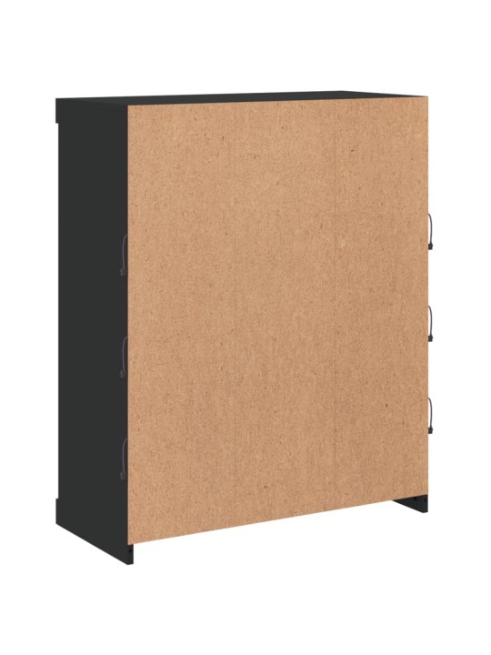 Senkki led-valoilla musta 81x37x100 cm