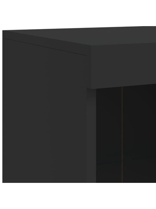 Senkki led-valoilla musta 81x37x100 cm