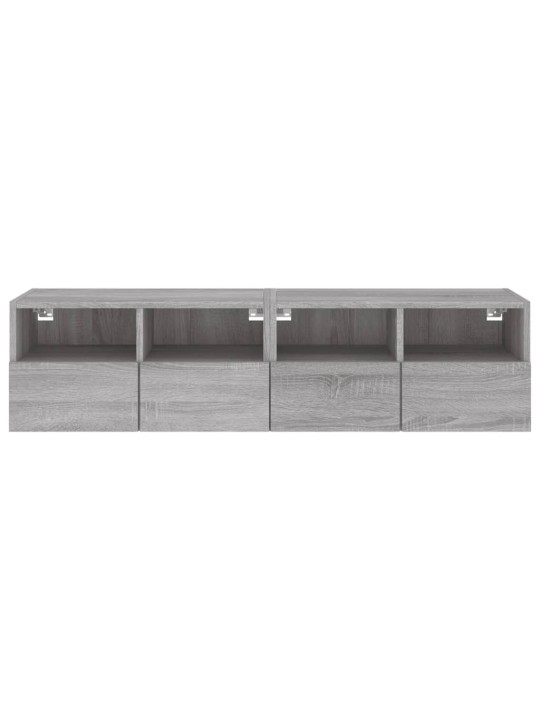 TV-seinäkaapit 2 kpl harmaa Sonoma 60x30x30 cm tekninen puu