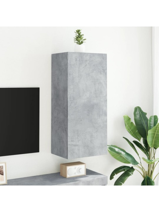 TV-seinäkaappi betoninharmaa 40,5x30x90 cm tekninen puu