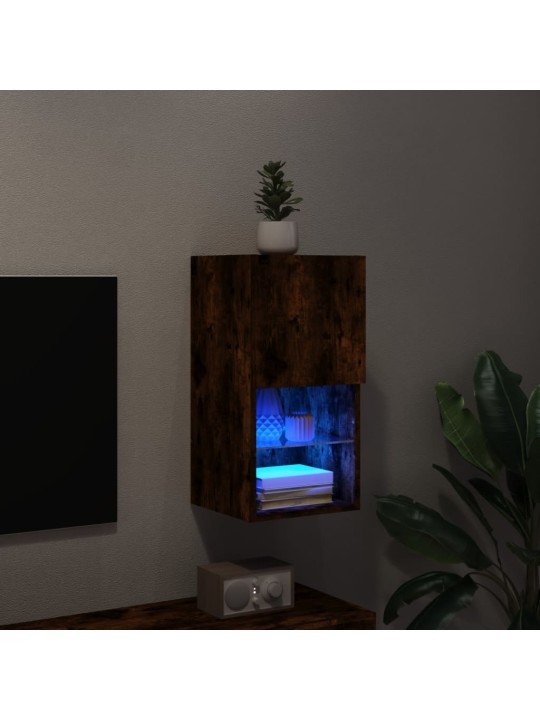 TV-kaappi LED-valoilla savutammi 30,5x30x60 cm