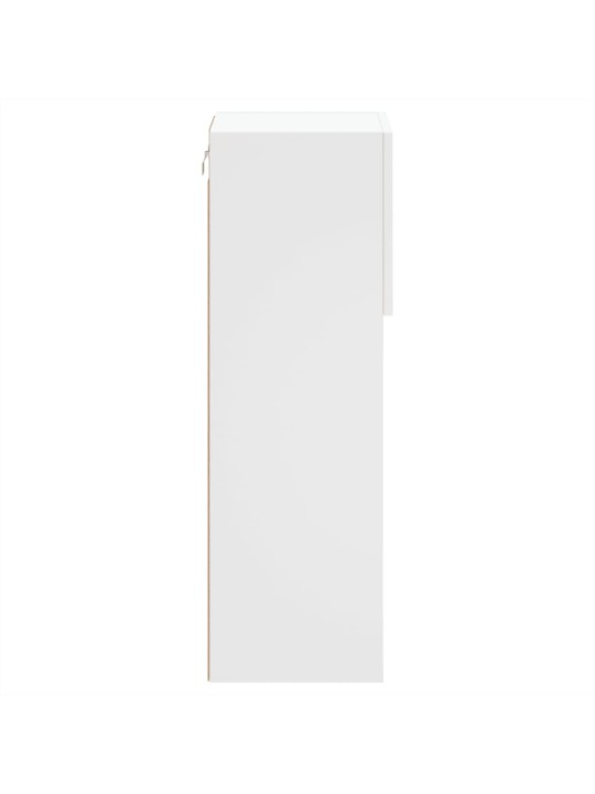 TV-kaapit LED-valoilla 2 kpl valkoinen 30,5x30x90 cm