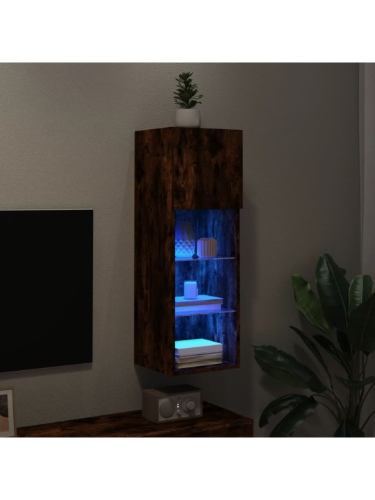 TV-kaappi LED-valoilla savutammi 30,5x30x90 cm