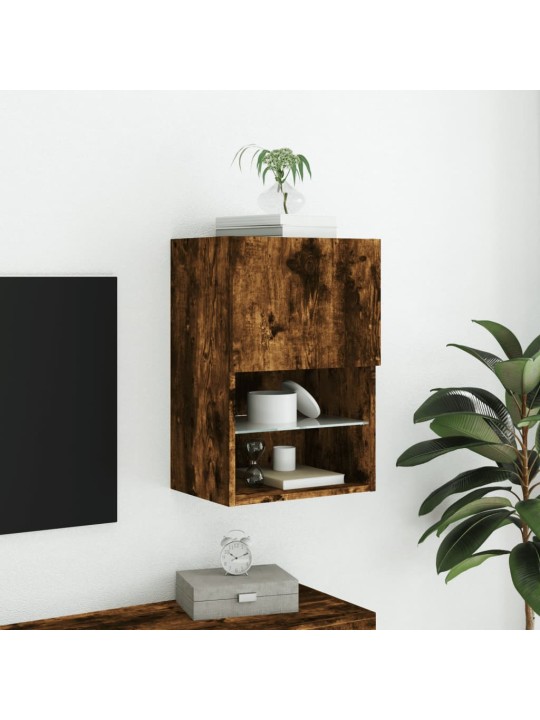 TV-taso LED-valoilla savutammi 40,5x30x60 cm