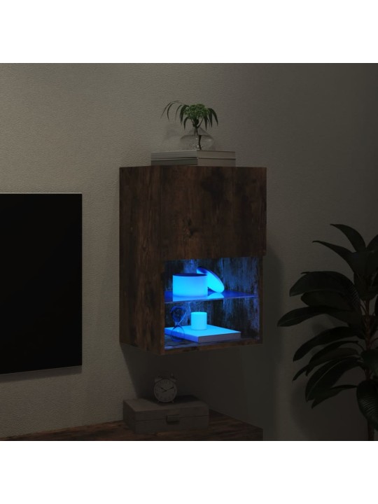 TV-taso LED-valoilla savutammi 40,5x30x60 cm