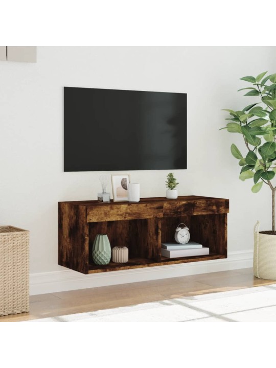 TV-taso LED-valoilla savutammi 80x30x30 cm