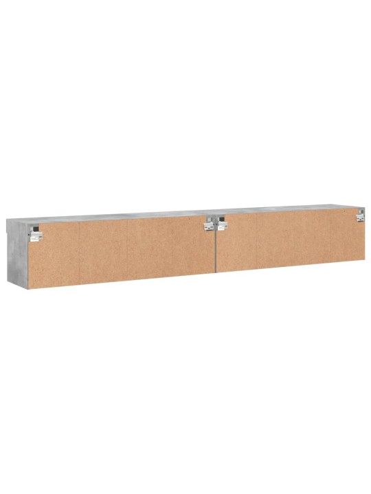 TV-tasot LED-valoilla 2 kpl betoninharmaa 100x30x30 cm