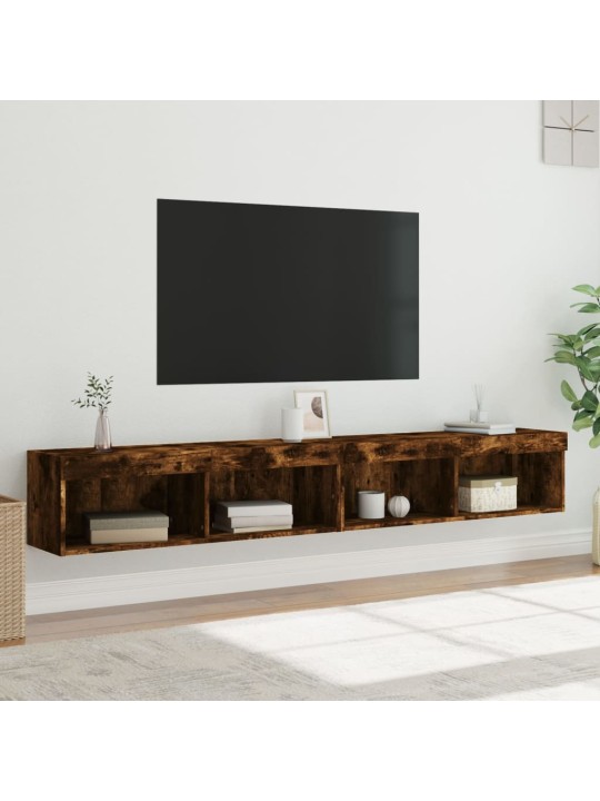 TV-tasot LED-valoilla 2 kpl savutammi 100x30x30 cm