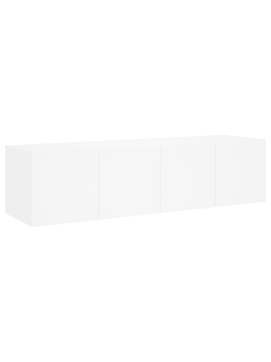 TV-seinäkaapit LED-valoilla 2 kpl valkoinen 60x35x31 cm