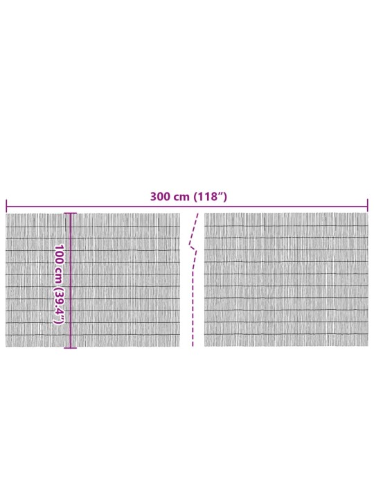 Puutarha-aita 300x100 cm kaisla
