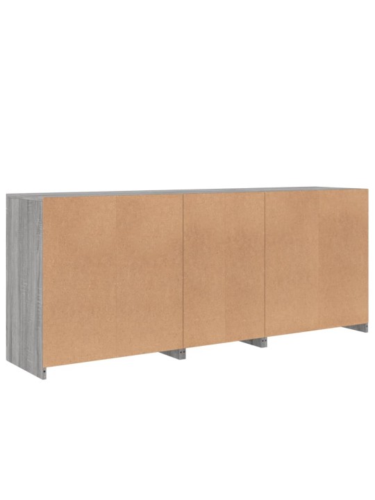Senkki led-valoilla harmaa sonoma 162x37x67 cm