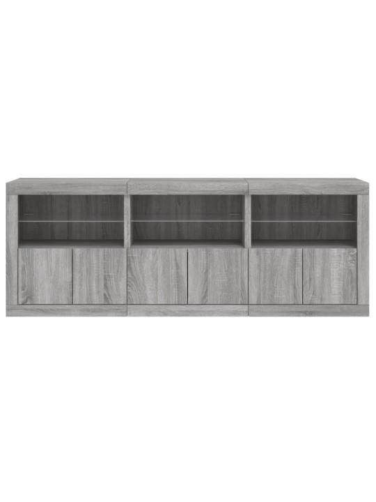 Senkki led-valoilla harmaa sonoma 181,5x37x67 cm