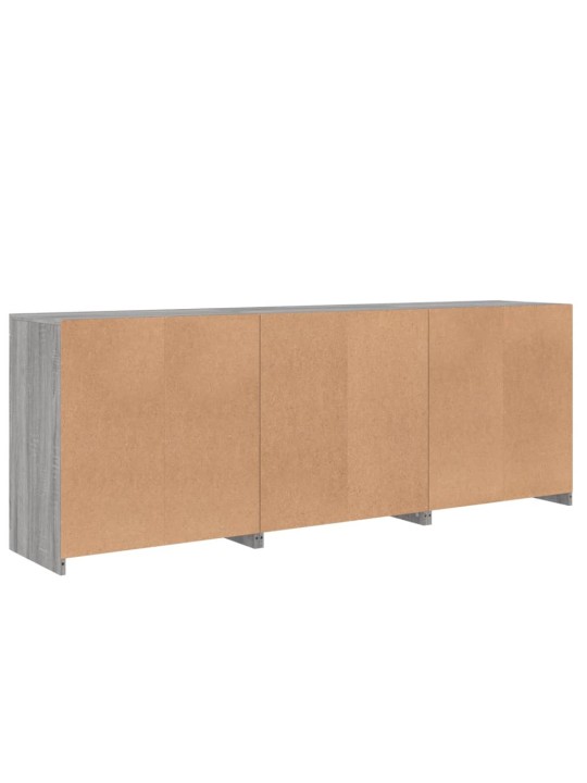 Senkki led-valoilla harmaa sonoma 181,5x37x67 cm