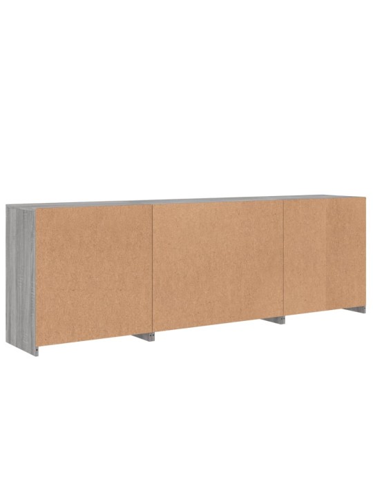 Senkki LED-valoilla harmaa Sonoma 202x37x67 cm