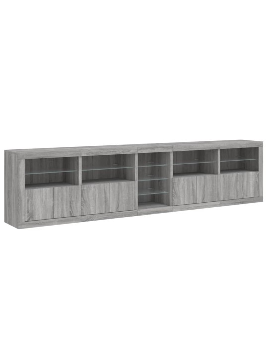 Senkki led-valoilla harmaa sonoma 283x37x67 cm