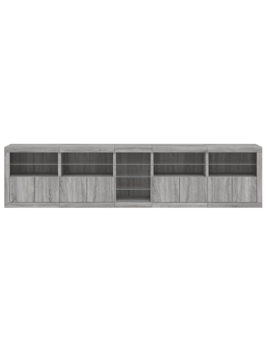 Senkki led-valoilla harmaa sonoma 283x37x67 cm