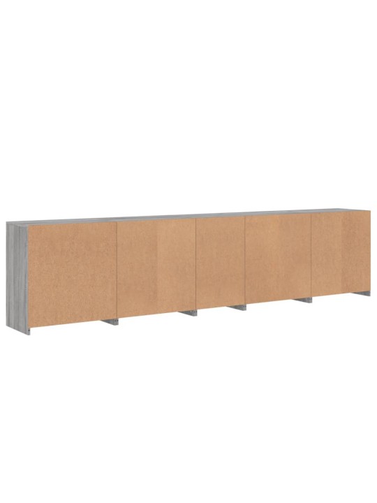 Senkki led-valoilla harmaa sonoma 283x37x67 cm