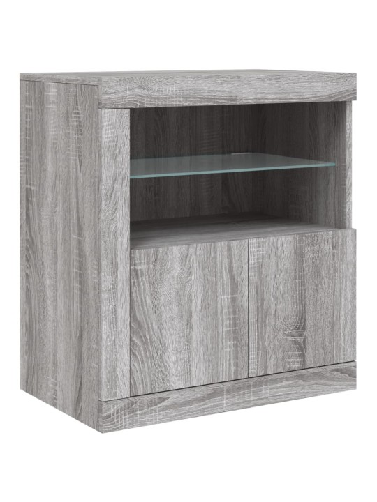 Senkki led-valoilla harmaa sonoma 283x37x67 cm